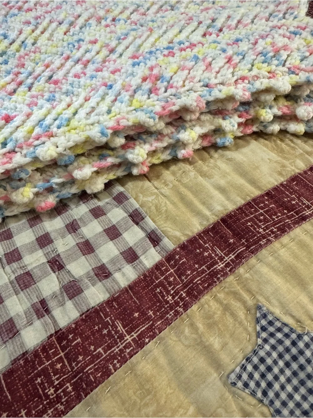 Pastel Confetti Baby Blanket/Throw - White Multicolor
